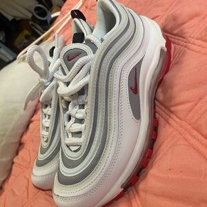 Nike Air Max 97 GS White Red Grey Black 921522-111 Men’s Size 6y